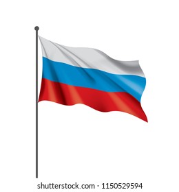 Russia flag, vector illustration