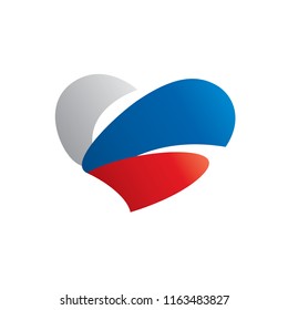 Russia flag, vector illustration