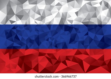 Russia flag vector illustration.