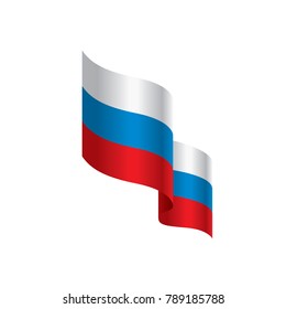 Russia flag, vector illustration