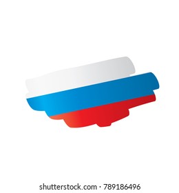 Russia flag, vector illustration