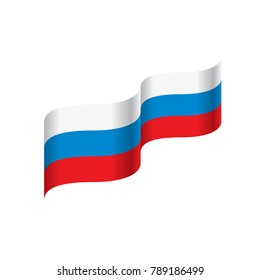 Russia flag, vector illustration