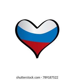 Russia flag, vector illustration