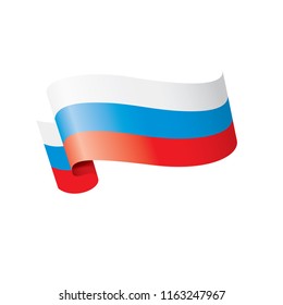 Russia flag, vector illustration on a white background