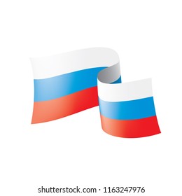 Russia flag, vector illustration on a white background