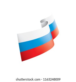 Russia flag, vector illustration on a white background