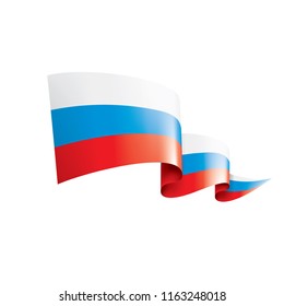 Russia flag, vector illustration on a white background
