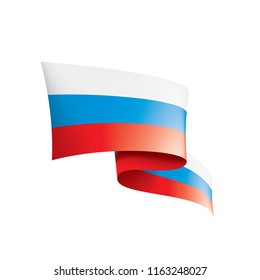 Russia flag, vector illustration on a white background