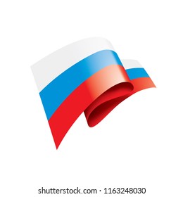Russia flag, vector illustration on a white background
