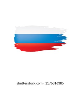 Russia flag, vector illustration on a white background