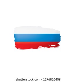 Russia flag, vector illustration on a white background
