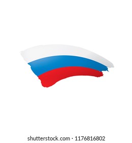 Russia flag, vector illustration on a white background
