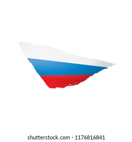 Russia flag, vector illustration on a white background