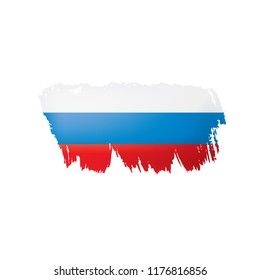 Russia flag, vector illustration on a white background