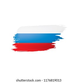 Russia flag, vector illustration on a white background