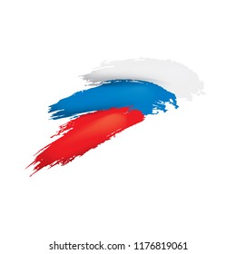 Russia flag, vector illustration on a white background