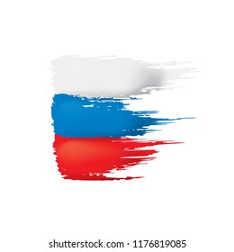 Russia flag, vector illustration on a white background