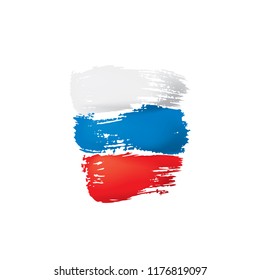Russia flag, vector illustration on a white background