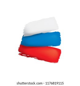 Russia flag, vector illustration on a white background