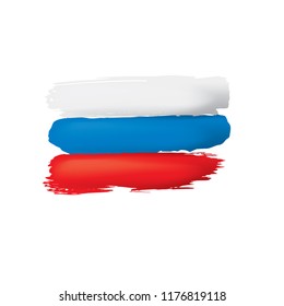 Russia flag, vector illustration on a white background