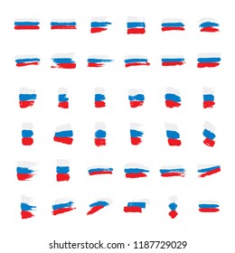 Russia flag, vector illustration on a white background