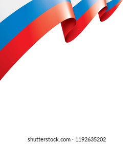Russia flag, vector illustration on a white background
