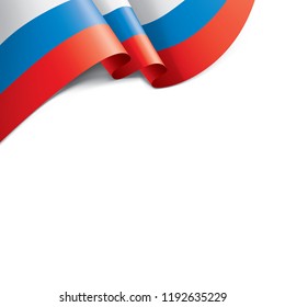 Russia flag, vector illustration on a white background