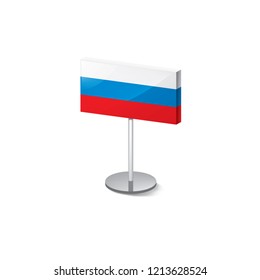 Russia flag, vector illustration on a white background