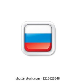 Russia flag, vector illustration on a white background