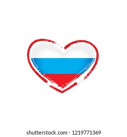 Russia flag, vector illustration on a white background