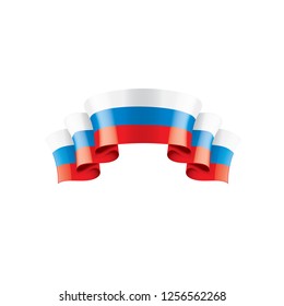Russia flag, vector illustration on a white background