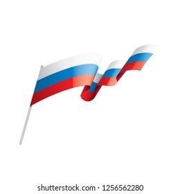 Russia flag, vector illustration on a white background