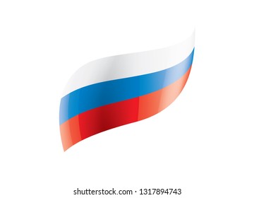 Russia flag, vector illustration on a white background