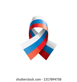 Russia flag, vector illustration on a white background