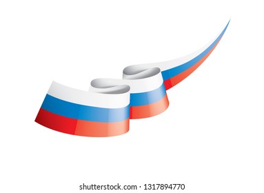 Russia flag, vector illustration on a white background