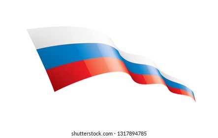 Russia flag, vector illustration on a white background