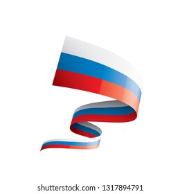 Russia flag, vector illustration on a white background