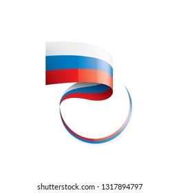 Russia flag, vector illustration on a white background