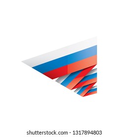Russia flag, vector illustration on a white background