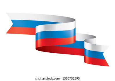 Russia flag, vector illustration on a white background