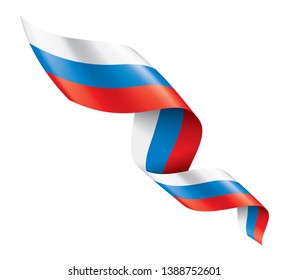 Russia flag, vector illustration on a white background