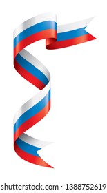 Russia flag, vector illustration on a white background