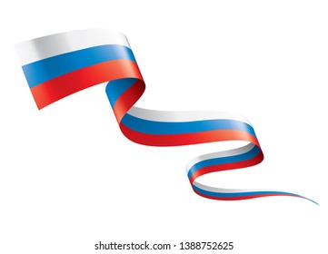 Russia flag, vector illustration on a white background