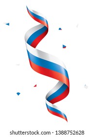 Russia flag, vector illustration on a white background