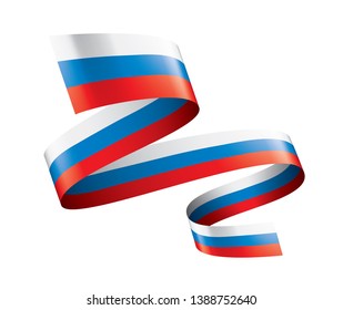 Russia flag, vector illustration on a white background