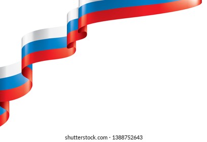 Russia flag, vector illustration on a white background