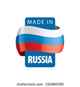 Russia flag, vector illustration on a white background