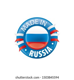 Russia flag, vector illustration on a white background
