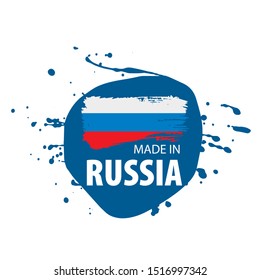 Russia flag, vector illustration on a white background