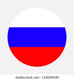 Russia Flag, Vector image and icon